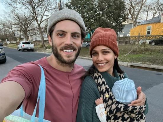 Freida Pinto with Her Husband
