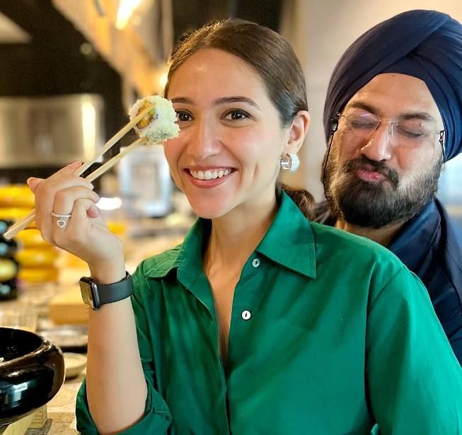 Sahiba Bali with Her Father