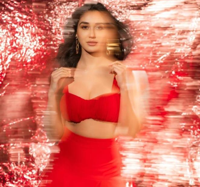Nikita Dutta in Red Dress