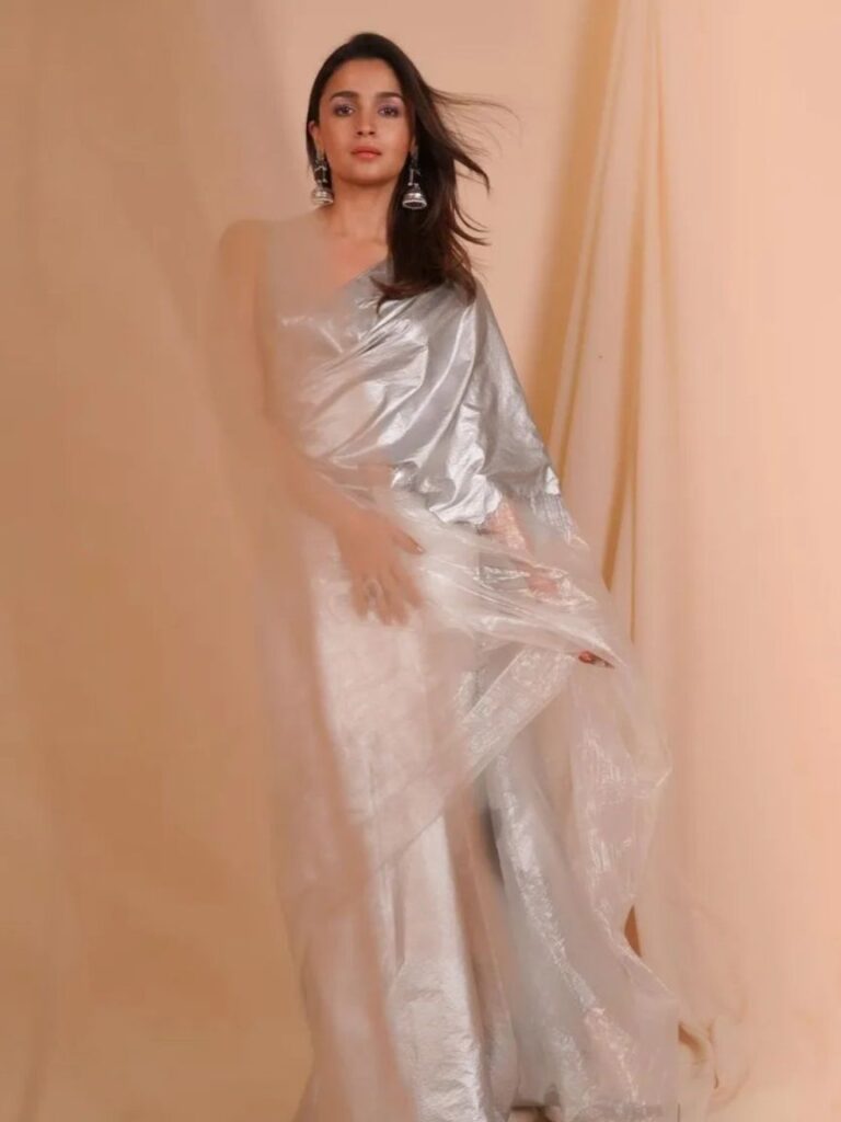 Alia Bhatt in Grey Saree