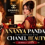 Ananya Panday का Chanel Beauty के साथ पहला Campaign, Red-Black Look में दिखा Festive Glam 9 Ananya Panday - Chanel Beauty - Festive Glam