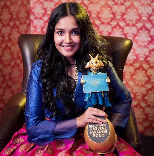 Anikha Surendran with Blacksheep Digital Awards