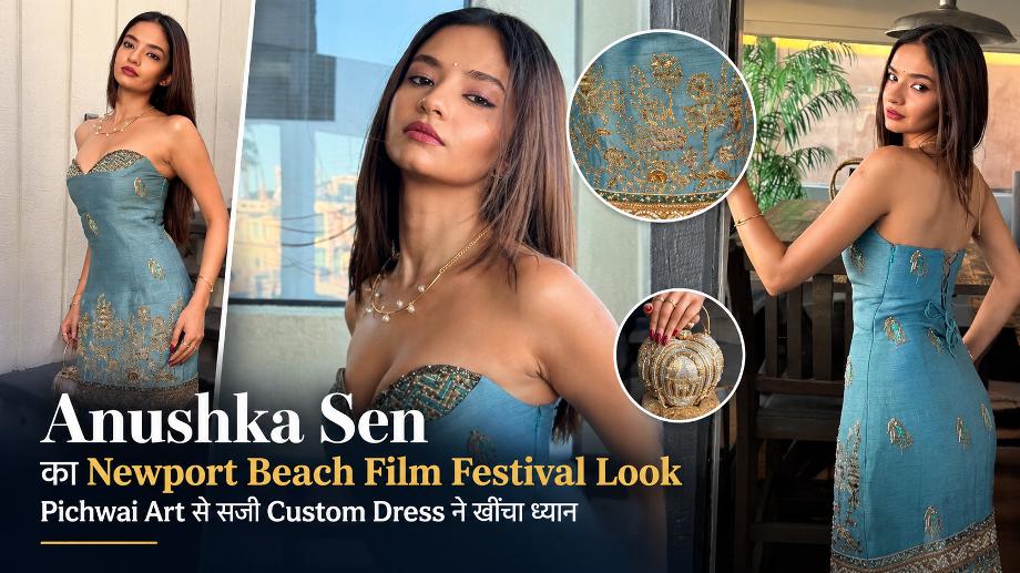Anushka Sen का Newport Beach Film Festival Look हुआ Viral, Pichwai Art से सजी Custom Dress ने खींचा ध्यान 1 Anushka Sen - Newport Beach Film Festival Look