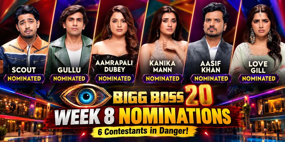 Bigg Boss 20 Week 8 Nominations: Scout OP, Gullu, Aamrapali Dubey समेत 6 Contestants पर Eviction का खतरा 1 Bigg Boss 20 Week 8 Nominations