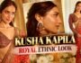 Kusha Kapila का Royal Ethnic Look, Red-Golden Saree में दिखीं बेहद खूबसूरत