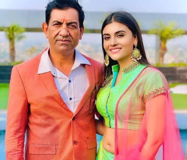 Malti Chahar with her Father