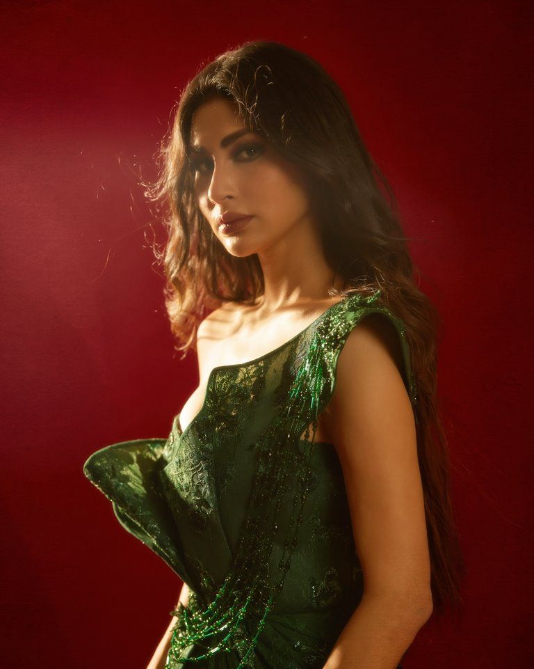 Mouni Roy in Green Outfit