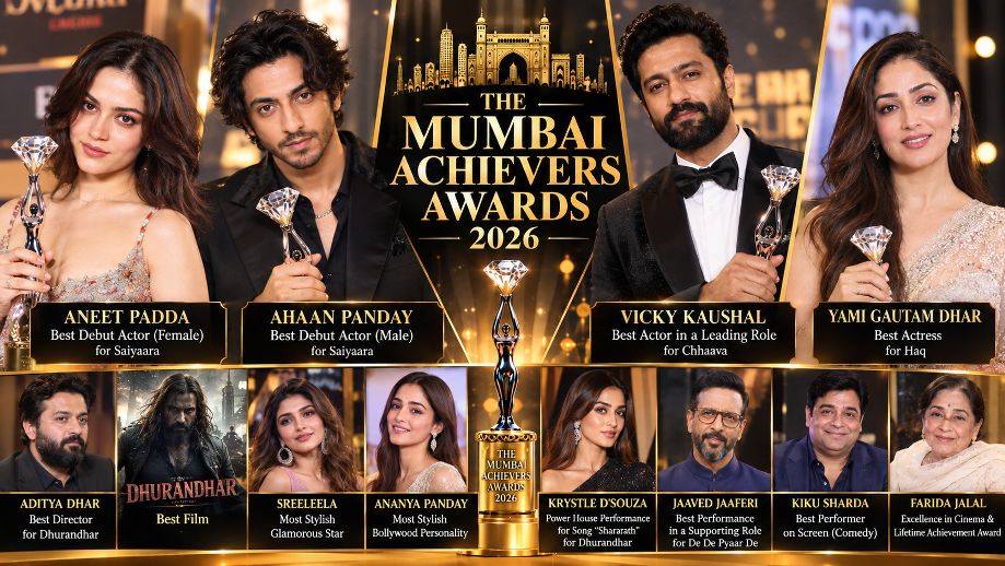 Mumbai Achievers Awards 2026: Aneet Padda, Ahaan Panday, Vicky Kaushal और Yami Gautam बने Winners 1 Mumbai Achievers Awards 2026