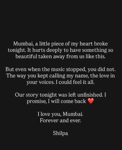 Shilpa Rao का Mumbai Event में बीच में रोका गया Performance, Mic बंद होने पर भड़के Fans; आयोजकों ने मांगी माफी 2 Shilpa Rao Shared about This Incident on Her Instagram