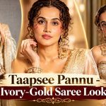 Taapsee Pannu का Ivory-Gold Saree Look हुआ Viral, ‘The Glow and the Gaze’ ने खींचा ध्यान 6 Taapsee Pannu - Ivory-Gold Saree Look
