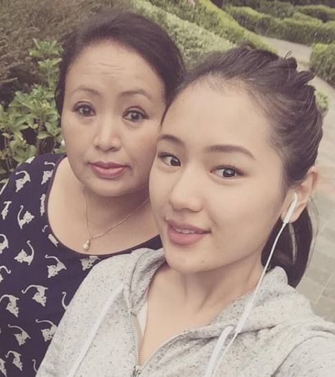 Tenzin Lhakyila with her Mother