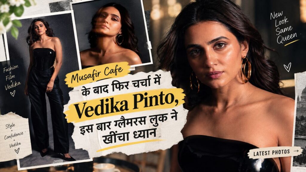 Musafir Cafe के बाद Vedika Pinto का ब्लैक कॉर्सेट में ग्लैमरस लुक